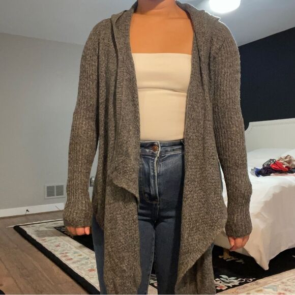 Abercrombie and Fitch Open Front Hooded Cardigan - Picture 1 of 6